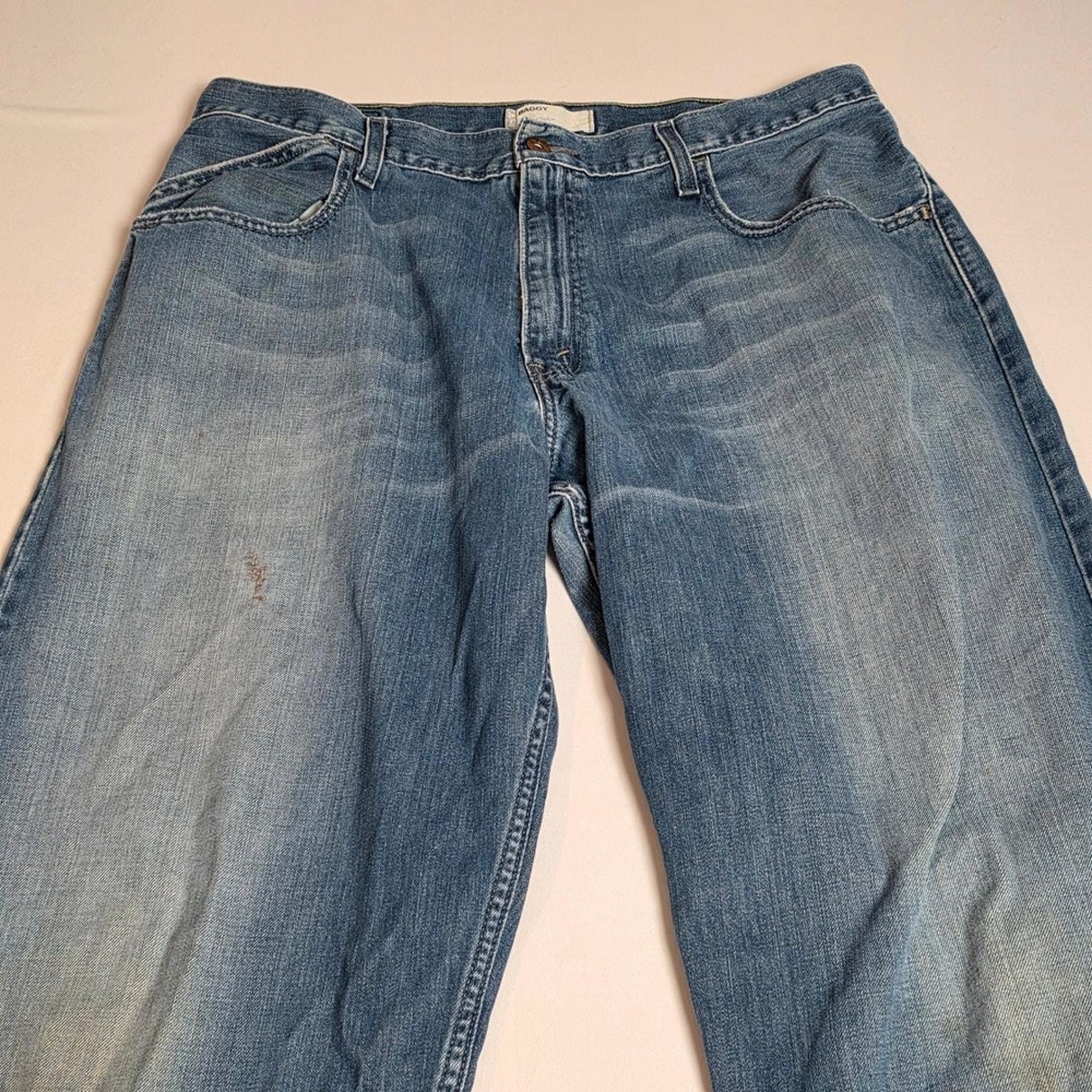 Levi's SilverTab Jeans Mens 36x32 Faded Blue Baggy Grunge Distressed Denim Y2K